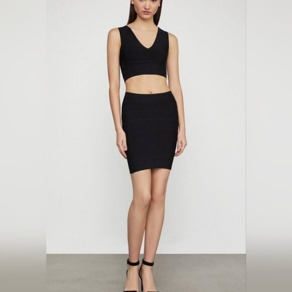 BCBG MAXAZRIA Simone Textured  Power Skirt - Picture 3 of 10